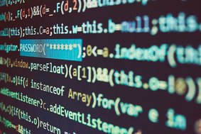 Passwort-Code auf einem Bildschirm